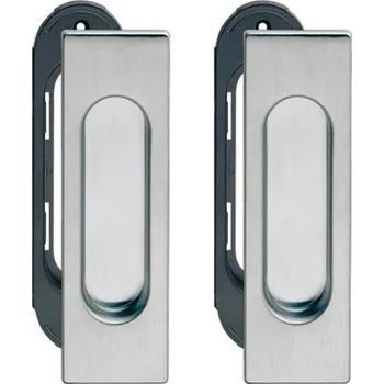 Cobra ÚCHYT na posuvné dveře 3663 Provedení: Pár bez otvoru s pružinou, Povrch: OLV Mosaz leštěná