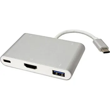 Datové redukce ROLINE Multiport adaptér USB C(M) -> HDMI A(F), 4K@30Hz, USB3.0 A(F), 2x USB A(F), USB C(F) PD - 12.02.1131