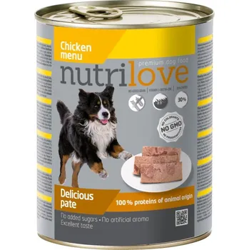 Krmivo pro psa Nutrilove Dog paté konzerva Chicken