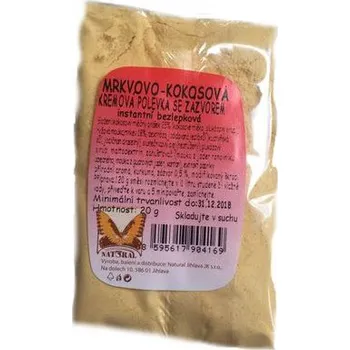 Instantní bezlepková krémová mrkvovo-kokosová polévka se zázvorem Natural 20g