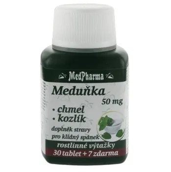 Přírodní produkt Medpharma Meduňka + chmel + kozlík