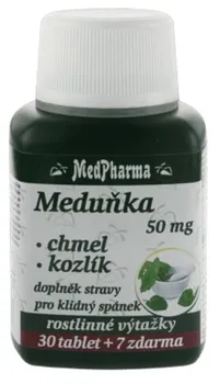 Přírodní produkt Medpharma Meduňka + chmel + kozlík