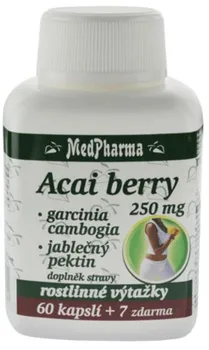 Přírodní produkt Medpharma Acai berry 250 mg + garcinia + jablečný pektin