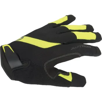 Cyklistické rukavice Author Men SingleT X5 d/p černé/žluté-neonvé
