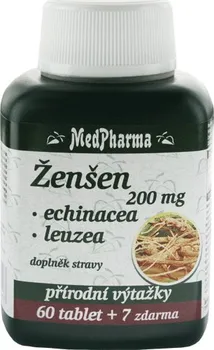 Přírodní produkt MedPharma Žen-šen + echinacea + leuzea