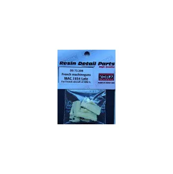 Plastikový model 1/72 French machineguns MAC 1934 Late (4 pcs.)