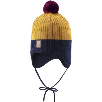 Čepice Reima Dětská čepice se zavazováním Majava 518355 - žluto modrá - 48 cm