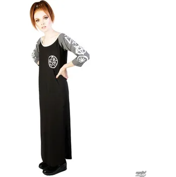 Dámské šaty šaty dámské DISTURBIA - Necronomicon - Black/Grey - DIS782