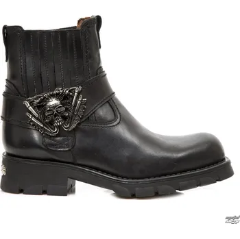 Pánská zimní obuv boty kožené dámské - ITALI MOTORCYCLE NEGRO - NEW ROCK - M.7633-S1