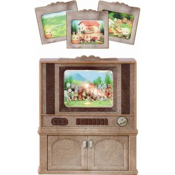 Doplněk pro panenku Sylvanian Families 4264 Skříňka s barevnou televizí