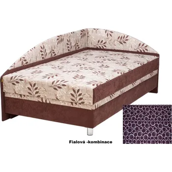Postel Postel rohová 140 - pravá Fialová 140 x 200cm