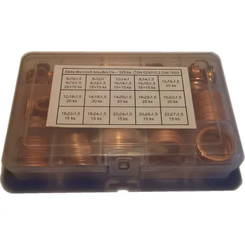 Spojovací materiál motoru Sada těsnících Cu kroužků 325ks