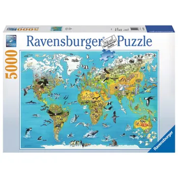 Ravensburger Fascinující mapa světa 5000 dílků Puzzle Ravensburger Fascinující mapa světa 5000 dílků