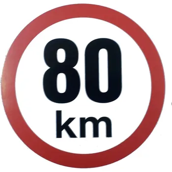 Kouřovod Nálepka omezená rychlost 80 Km ø 150 mm