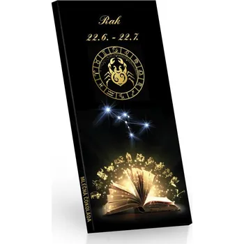 Čokoláda Selllot, s.r.o., K Hájům 34, 155 00 Praha 5 - Vyrobeno v ČR Čokoláda mléčná Zvěrokruh RAK 100g