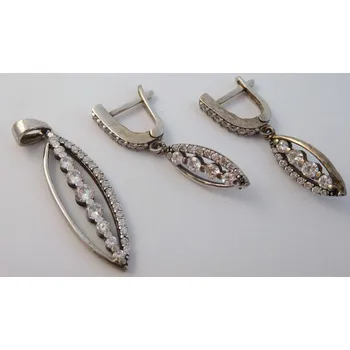 Souprava šperků Mohutná stříbrná souprava se zirkony F334