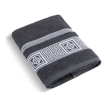 Sprchový závěs Froté osuška Řecká kolekce 70x140 cm tm.šedá