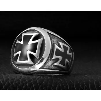 Prsten Prstýnek kříž (ocel) 6 (Prsten kříž)