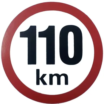 Nálepka omezená rychlost 110 Km ø 150 mm