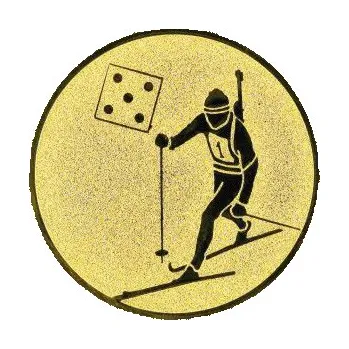 Cinkili Emblém CE094 lyžování Velikost: 2,5 cm, Barva: Bronz