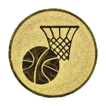 Cinkili Emblém CE010 basketbal Velikost: 2,5 cm, Barva: Zlato
