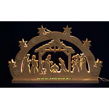 Vánoční dekorace Rubíno Betlém I 50 x 30 x 8 cm