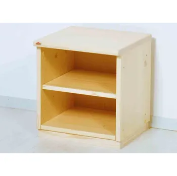 Knihovna Skříň policová Domestav D401 Materiál: Smrk, Povrchová úprava: Přírodní provedení