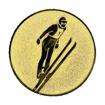 Cinkili Emblém CE097 lyžování Velikost: 2,5 cm, Barva: Bronz