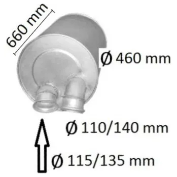 Tlumič výfuku Tlumič výfuku DAF 75 (PR 61.22-2)