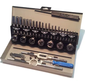 Závitořezný nástroj Sada závitníků a závitových oček M3 - M12 32ks