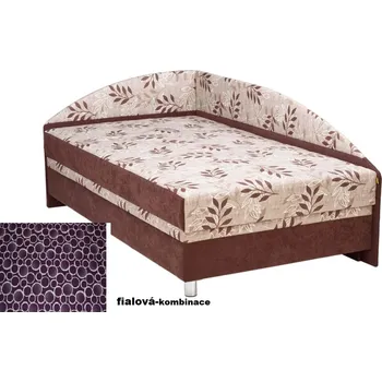 Postel Postel rohová 140 - levá Fialová 140 x 200cm