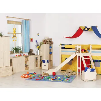 Knihovna Skříň 2-dvířková Domestav D416 Materiál: Smrk, Povrchová úprava: Přírodní provedení