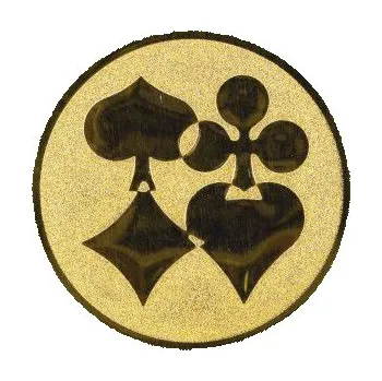 Cinkili Emblém CE086 karetní symboly Velikost: 2,5 cm, Barva: Zlato