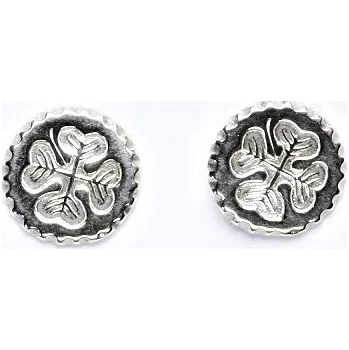 Náušnice Stříbrné náušnice na šroubek, čtyřlístek, NŠ 274