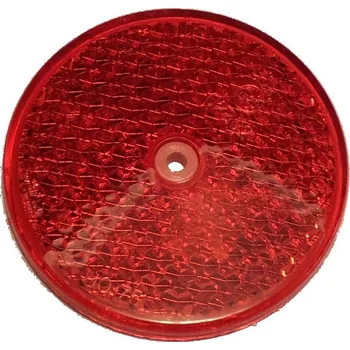 Příslušenství osvětlení automobilu Odrazka kulatá 80mm 1-díra červená