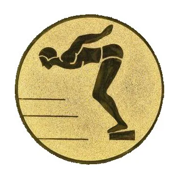 Cinkili Emblém CE013 plavání Velikost: 2,5 cm, Barva: Bronz