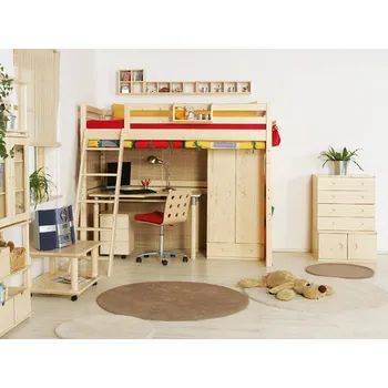 Knihovna Skříň zásuvková Domestav D415 Materiál: Smrk, Povrchová úprava: Přírodní provedení