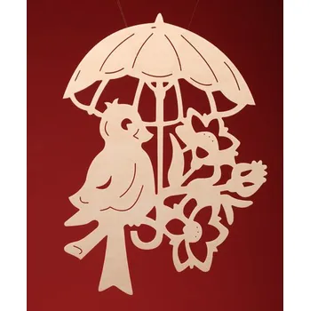 Ptáček s deštníkem (35cm)