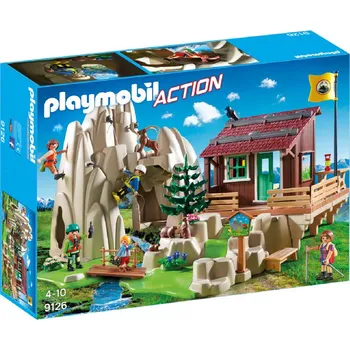 Stavebnice Playmobil Playmobil 9126 Action Horolezecká stěna s horskou chatou