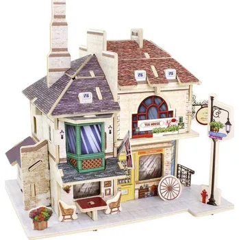 Dřevěná hračka Robotime dřevěná skládačka Britská čajovna