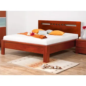 Ložnicová sestava Postel Florencia, čelo rovné čtverečky 180,160 Domestav F120 Materiál: Buk cink, Povrchová úprava: Přírodní provedení, Specifikace: 160x200