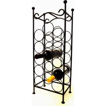 Stojan na víno Nábytek ATIKA s.r.o. Kovový stojan na víno Povrchová úprava: Základní (černá, bílá, stříbrná 9006), Rozměr: 91cm