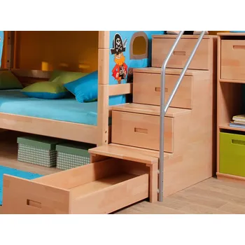 Schody k palandě nízké Domestav D105 Materiál: Buk cink, Povrchová úprava: Přírodní provedení