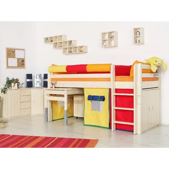 Knihovna Skříň k patrové posteli dvířková Domestav D312 Materiál: Smrk, Povrchová úprava: Přírodní provedení