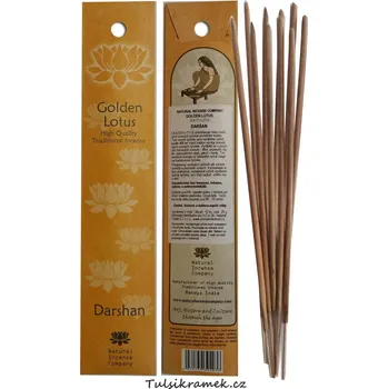 Čajovna VONNÉ TYČINKY DARŠAN GOLDEN LOTUS 10 KS