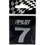 Lampa Italy, 3D logo, číslo 7 samolepící chromované číslo