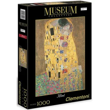 Puzzle Clementoni Museum Klimt: Polibek 1000 dílků