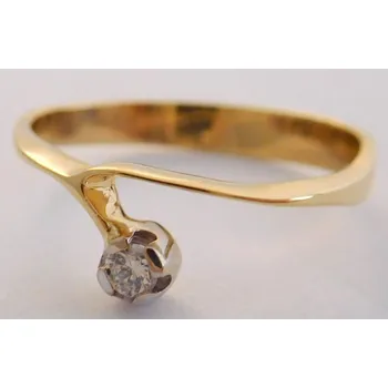 Prsten Klenoty Budín Zásnubní zlatý diamantový prsten s diamantem vel. 60 585/1,94gr 17-01 203 T284 (Klenoty Budín Zásnubní zlatý diamantový prsten s diamantem vel. 60 585/1,94gr 17-01 203 T284)