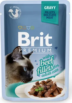 Krmivo pro kočku Brit Premium Cat Fillets in Gravy with Beef 85 g