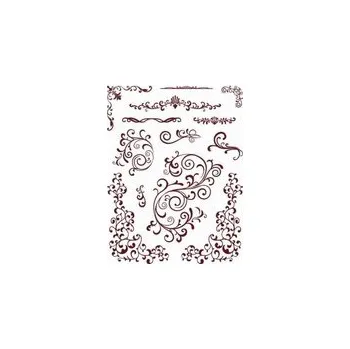 Dětské razítko Razítka gelová L 14x18cm Bordury, ornamenty